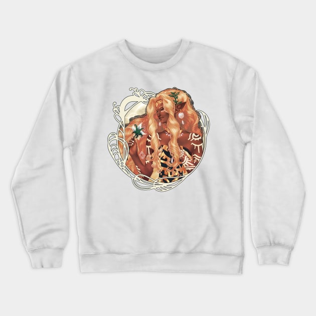 Sonia Art Nouveau Crewneck Sweatshirt by WickedSnack